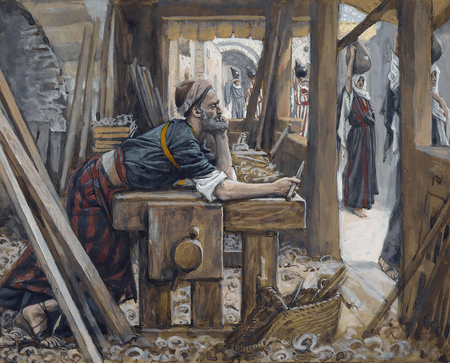 The Anxiety of Saint Joseph (1886-1894) by James Tissot