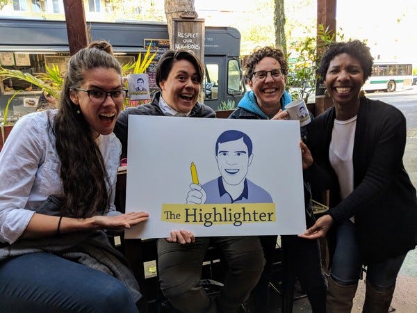 It’s almost summer! Join loyal readers Brittany, Angelina, Kiera, and Alcine at HHH #6 at Room 389 in Oakland on Wednesday, June 6, beginning at 5:30 pm. Get your free ticket now at highlighter.cc/events!