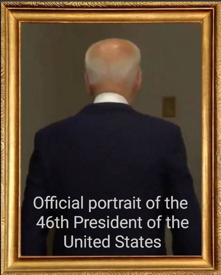 May be an image of one or more people and text that says 'Official portrait of the 46th President of the United States'