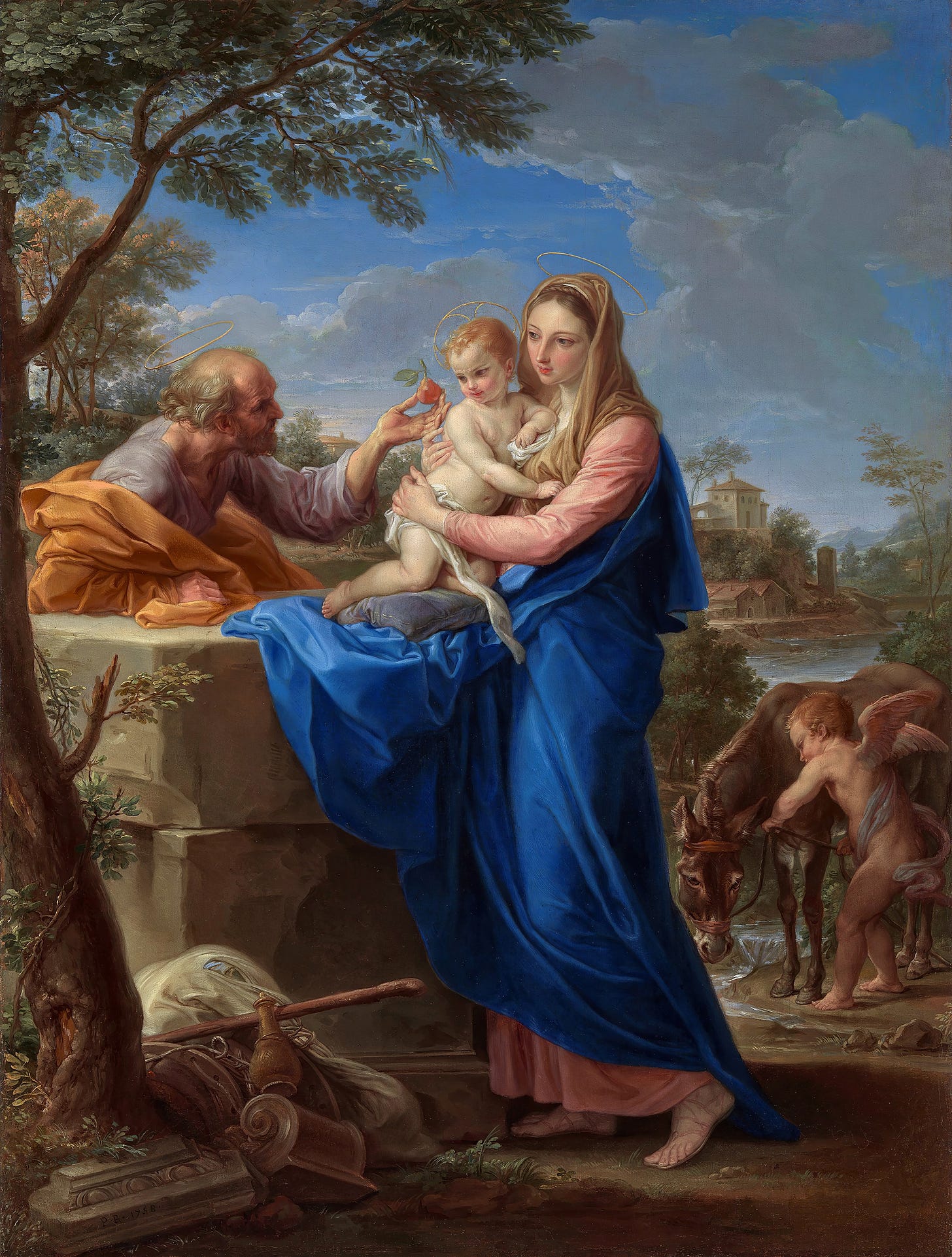 The Rest On The Flight Into Egypt (1758) by Pompeo Batoni