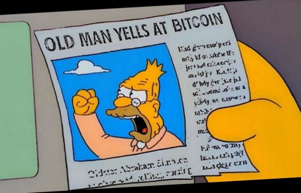 OLD MEN YELLING AT BITCOIN: Critics Crawl Out of the Woodwork as BTC Prices  Climb » BitcoinerX