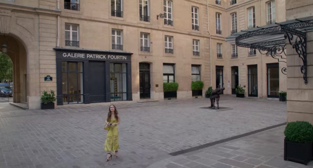 Emily In Paris, filming locations, where, filmed, set, real life, Paris, Netflix, series, show, office, Savoir, Galerie Patrick Fourtin