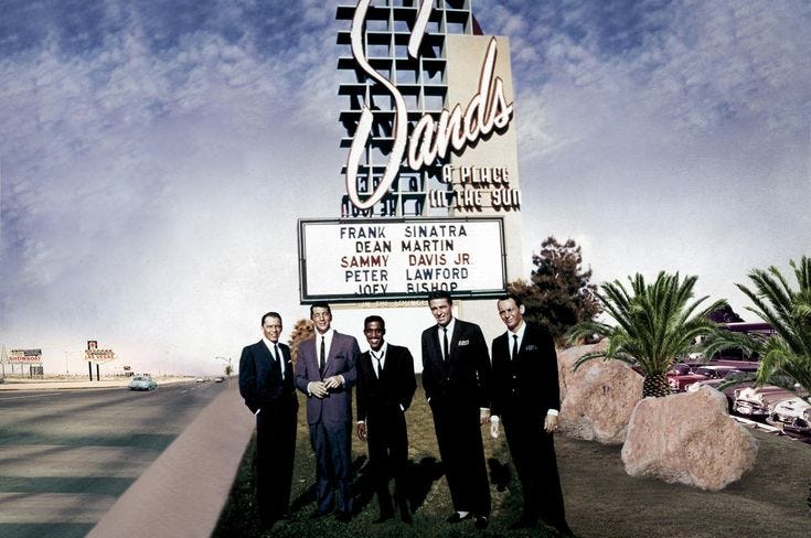 The Rat Pack at the Sands Hotel in Las Vegas #ratpack #lasvegas #sinatra  #classic #vegas #sandshotel #1950s #film #vintagestyle #slide #retro #… |  Tournage, Artiste