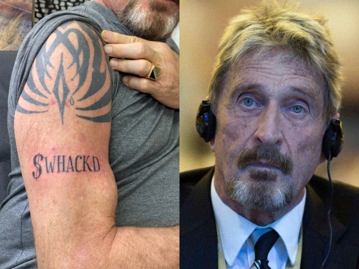 John McAfee Software Mogul John McAfee Dies In Spain By Suicide, WHACKD  Tattoo