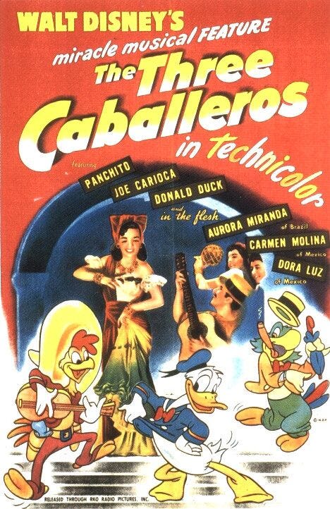 The Three Caballeros original theatrical release poster