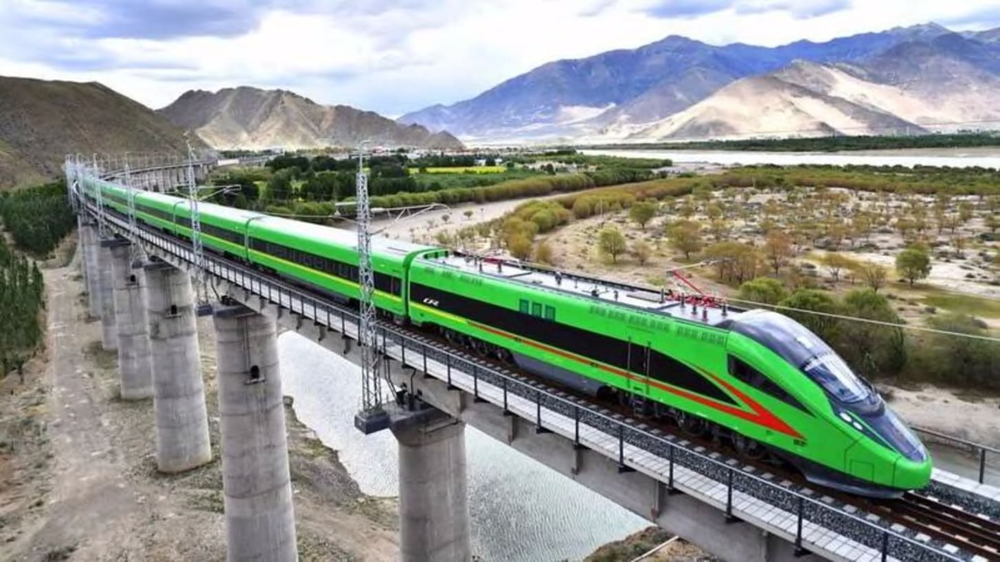 China launches first fully-electrified bullet train in Tibet, close to  Indian border