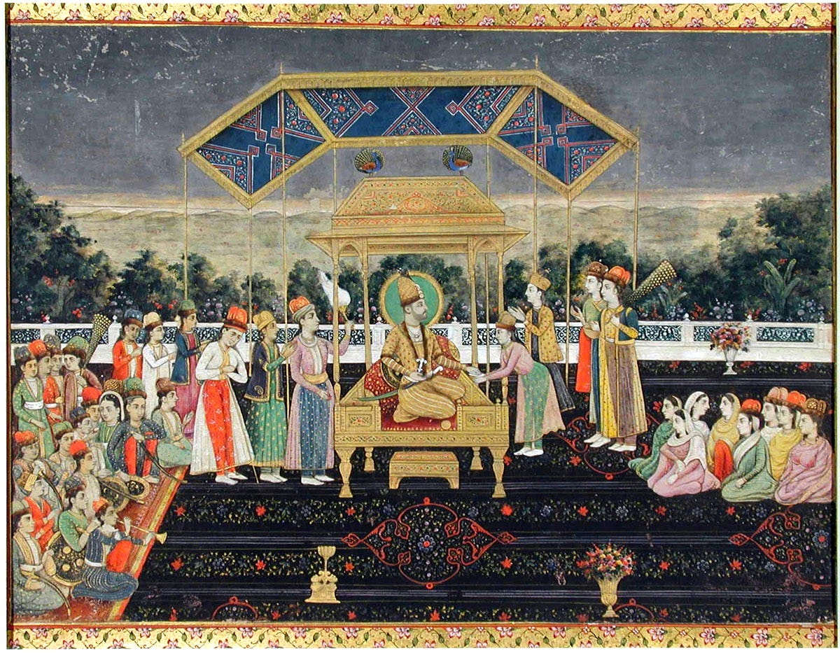 nadir_shah_on_the_peacock_throne_after_his_defeat_of_muhammad_shah-_ca-_18502c_san_diego_moa