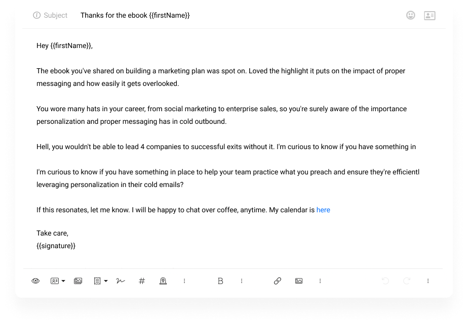 B2B sales email templates to book meetings