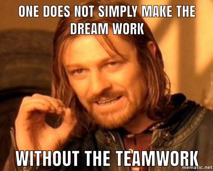 Poisson Rouge on Twitter: "Came across this funny meme today 😂 #Memes  #LOTR #teambuilding #teamwork https://t.co/g9Pf1DQmv7" / Twitter