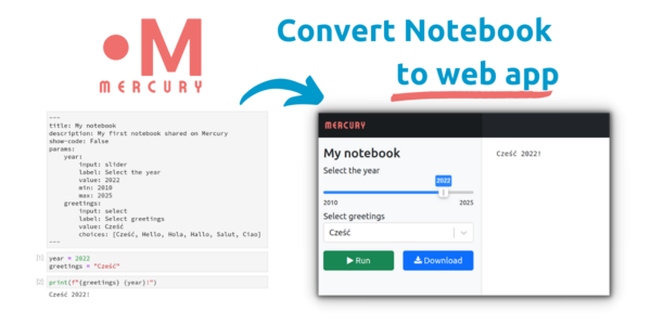Mercury: Converta o Notebook Python Em Uma Aplicação Web Para Compartilhar Com Geral