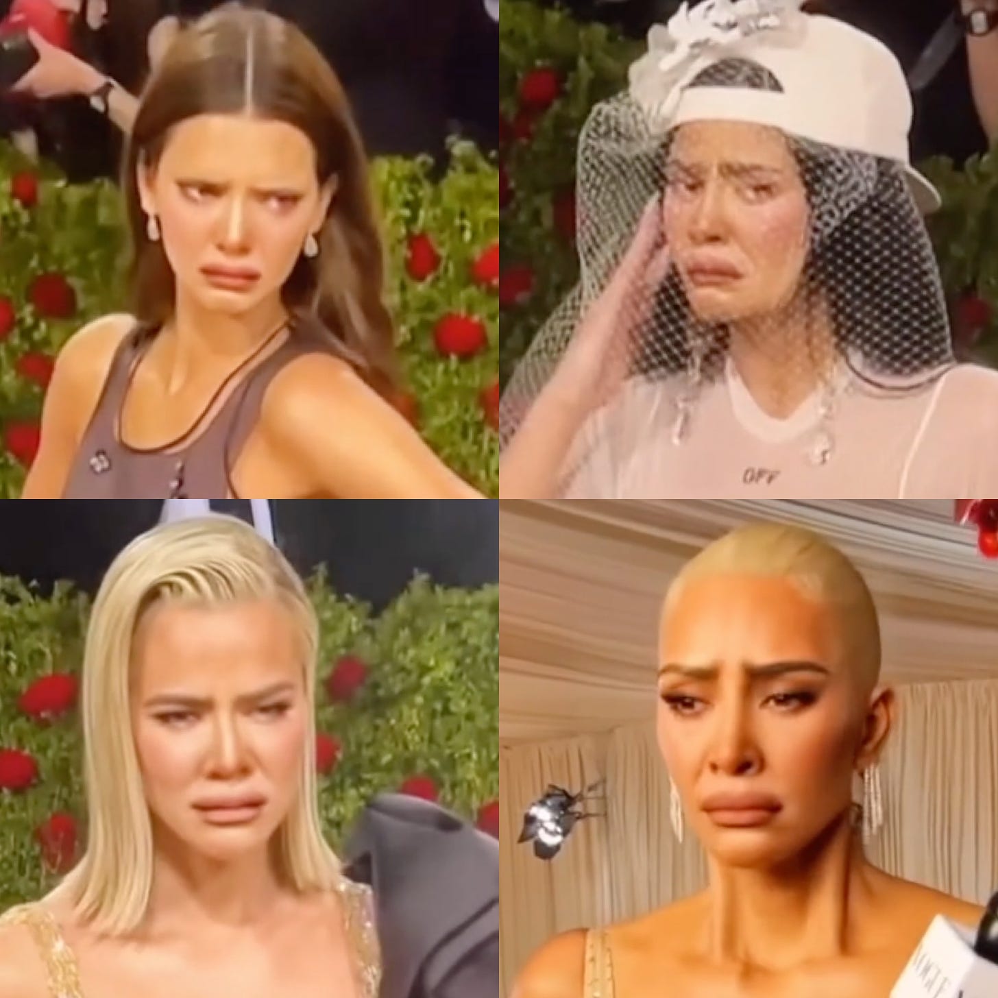 Kardashians crying on the red carpet