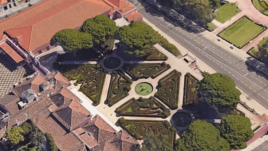 Google Earth screenshot of the Great Gardens