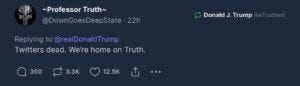 trump post about twitter on truth social