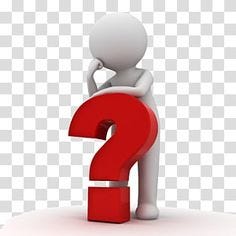 This contains an image of: Red question mark, Question mark , thinking man transparent background PNG clipart