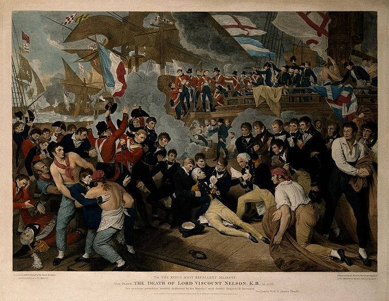 File:The death of Lord Nelson on the quarter deck aboard HMS Vict Wellcome V0006851.jpg