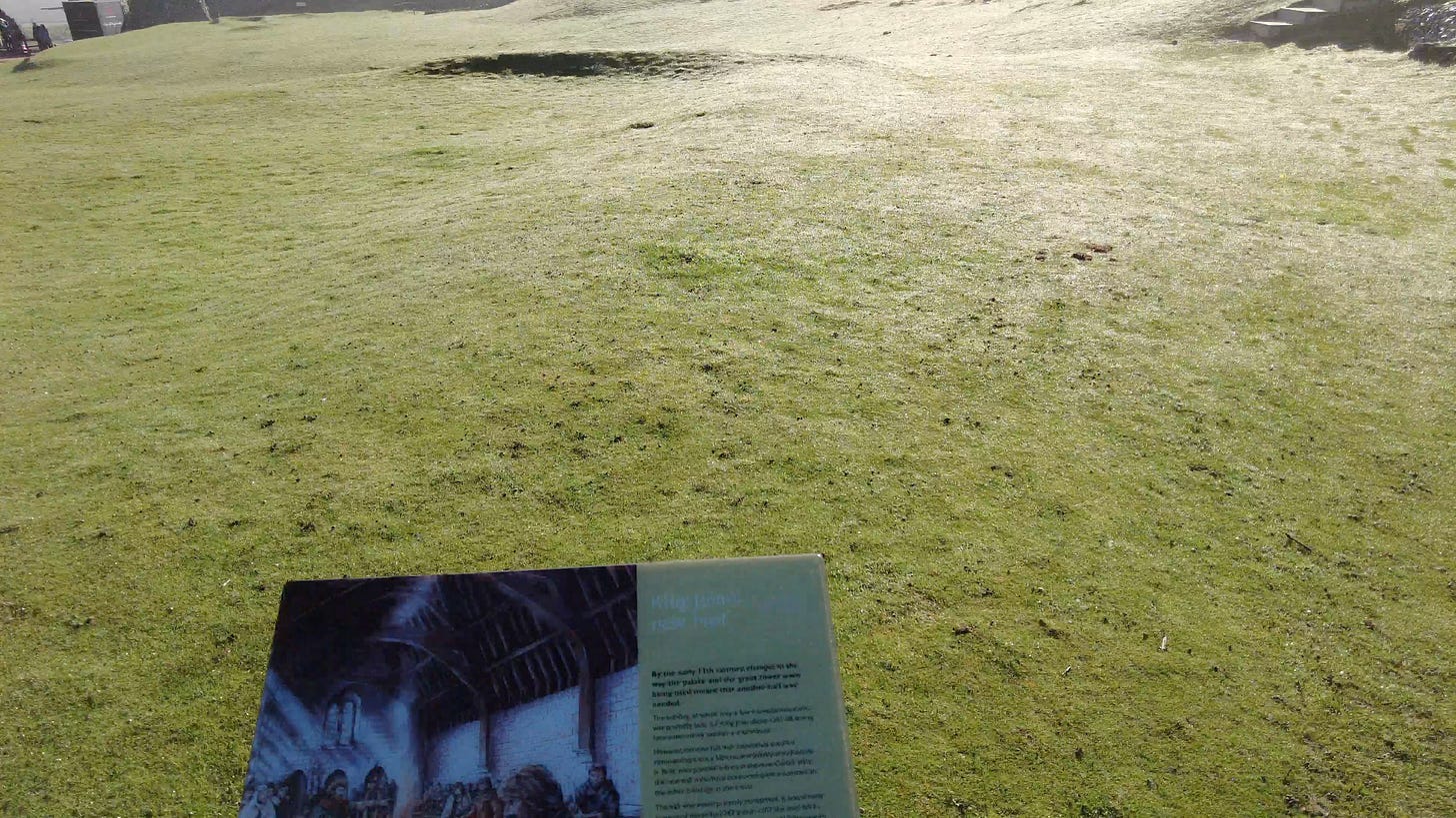 This is where the great hall stood at Old Sarum Castle.