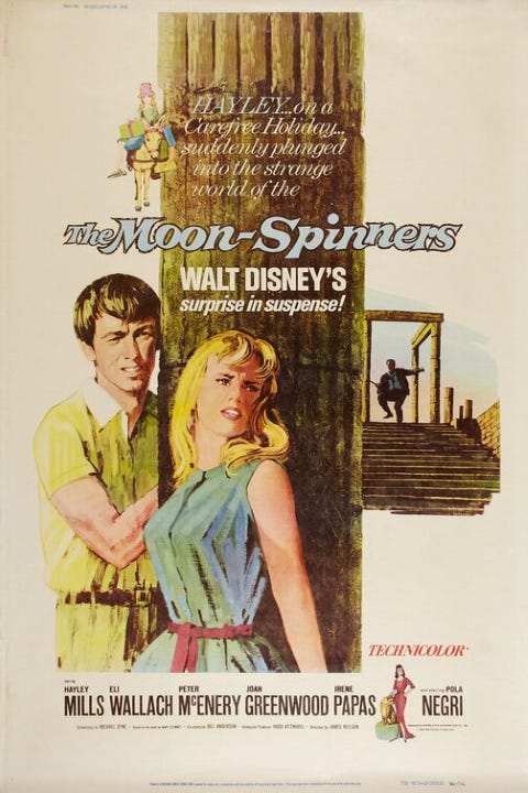 Original theatrical release poster for Walt Disney's The Moon-Spinners
