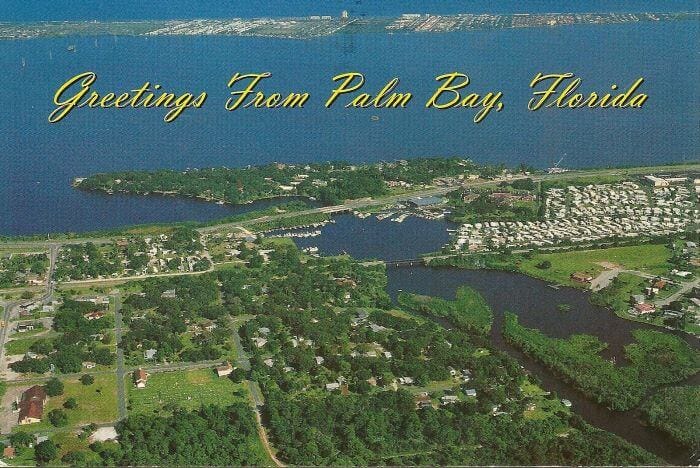 <small>Postcard View to East Toward Atlantic Ocean Across Indian River Lagoon</small>