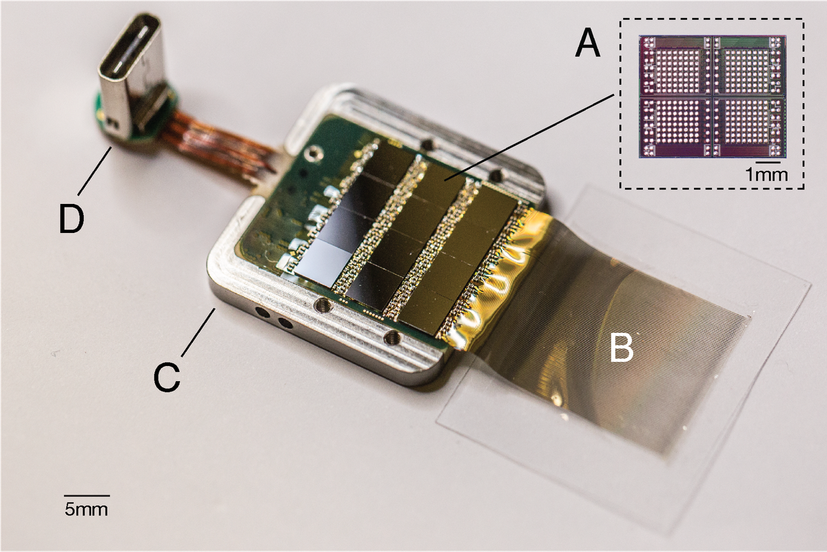The chip that amplifies signals and sends them off to a computer.