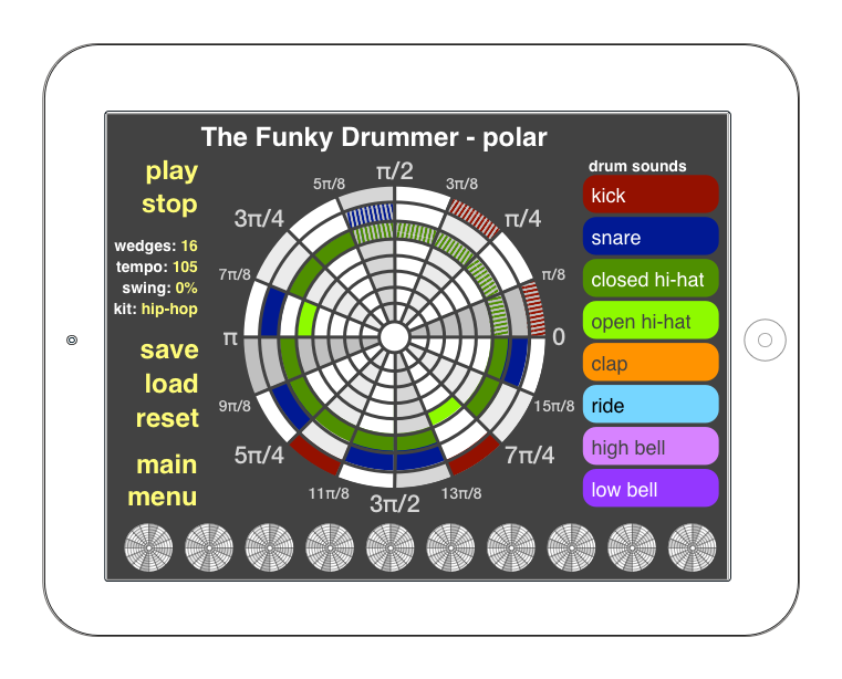 Funky Drummer math mode - polar