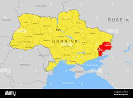 Donetsk map Banque de photographies et d'images à haute résolution - Alamy