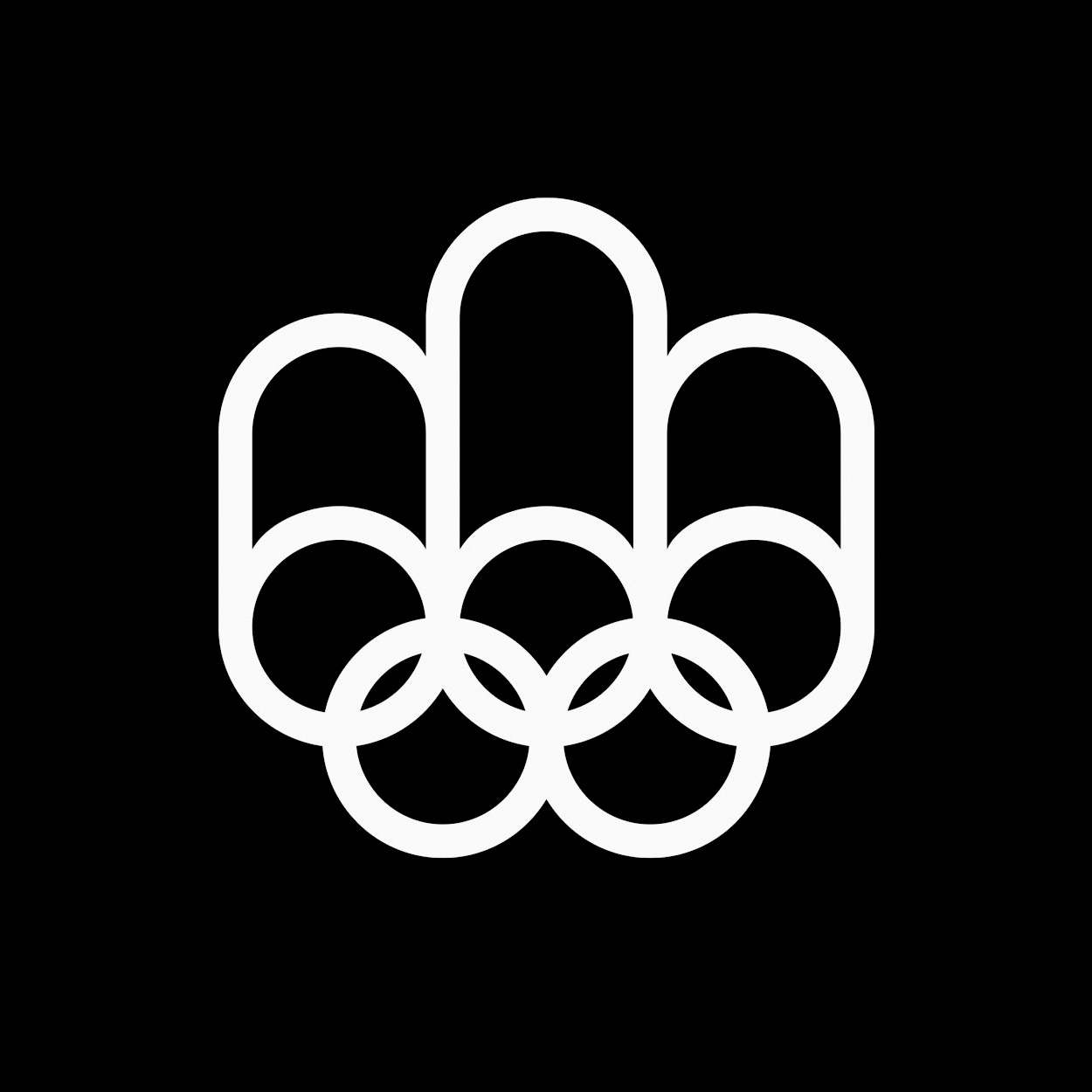 Montreal Olympics 1976 logo by Georges Huel
