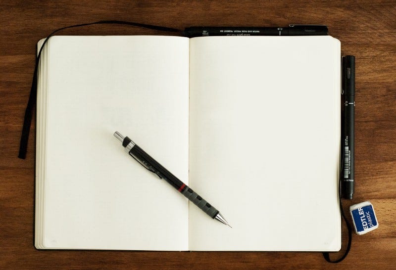 a blank sheet of paper