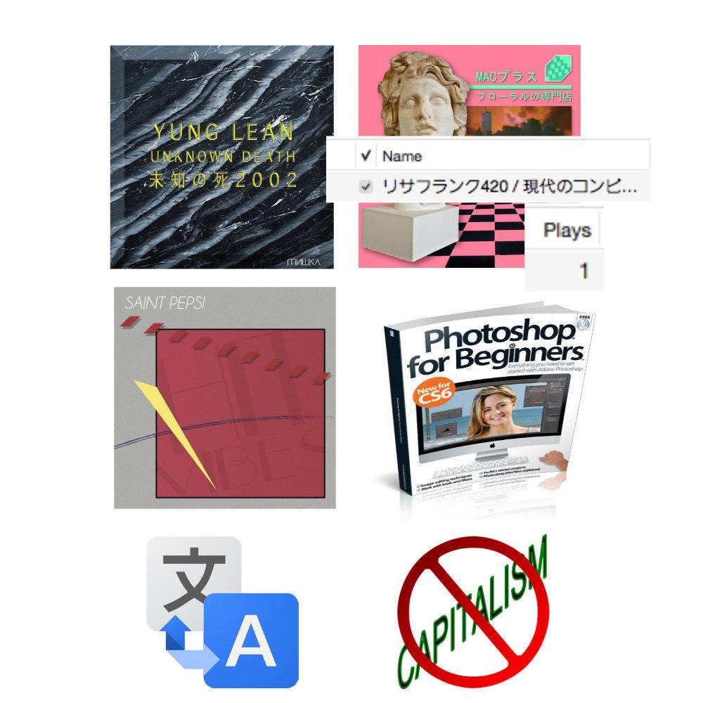 Image result for starter pack vaporwave