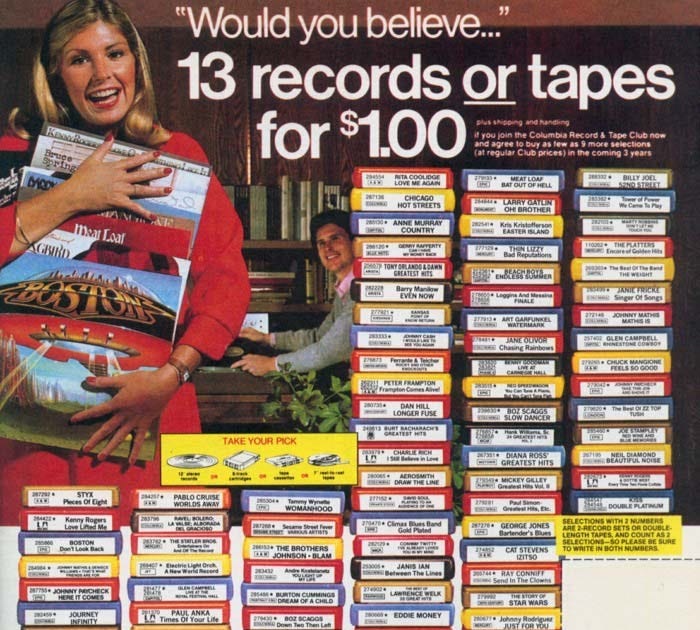 Retrospace: Ads #40: Columbia Record and Tape Club