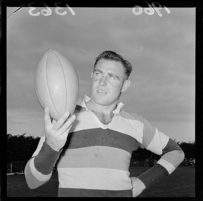 All Black kicker Don Clarke with an e... | Items | National Library of New  Zealand | National Library of New Zealand