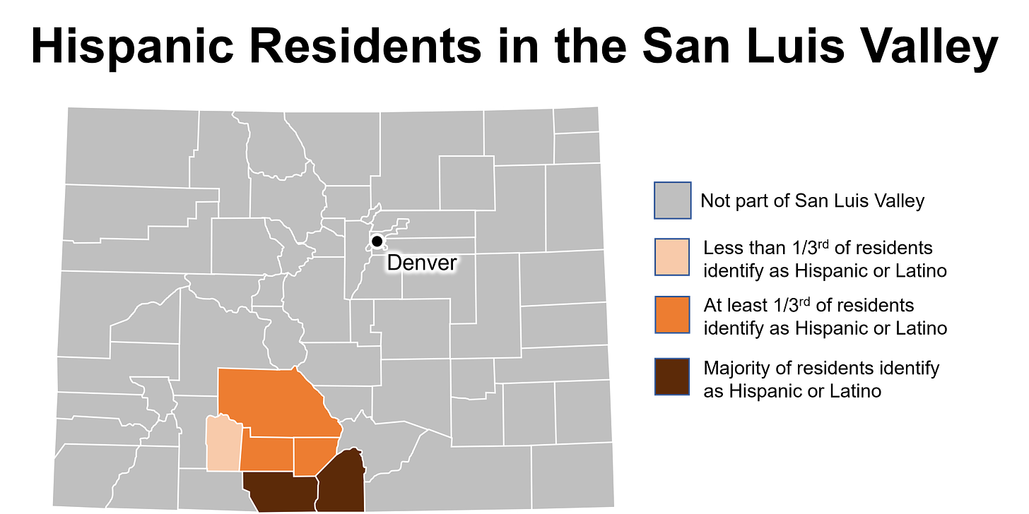 Hispanic Residents in the San Luis Valley