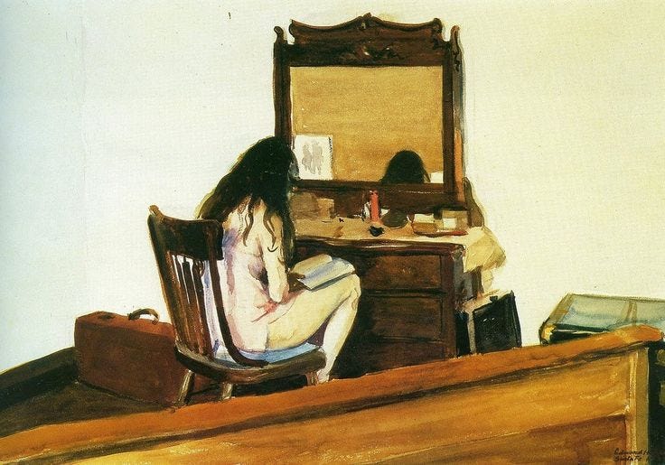 Interior, Model Reading Edward Hopper 1925 | Edward hopper ...