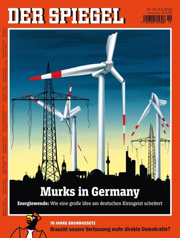 “The Energiewende — the biggest political project since reunification — threatens to fail,” reports Germany’s largest news magazine.