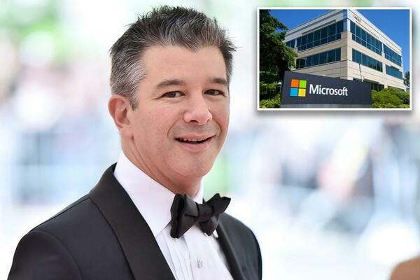 Controversial Uber founder Travis Kalanick scores Microsoft investment for new startup: report - New York Post