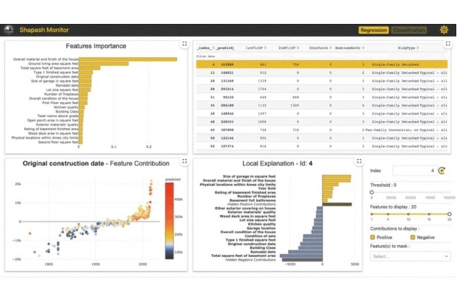 En proposant des explications résumées, la solution Shapash de la Maif aide à comprendre une prédiction locale d’un modèle supervisé de ML. (Crédit : Maif)