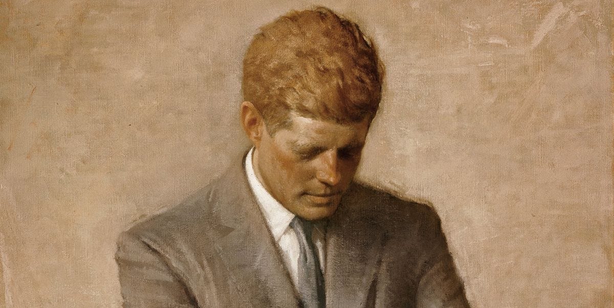 This image shows John F. Kennedy's official White House presidential portrait.