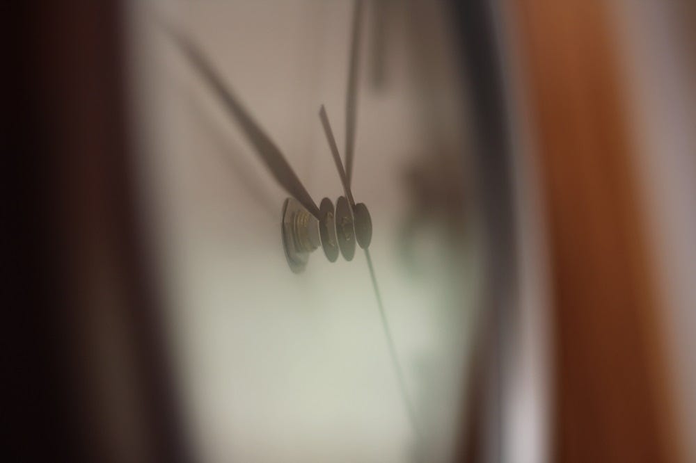 face and hands of a clock