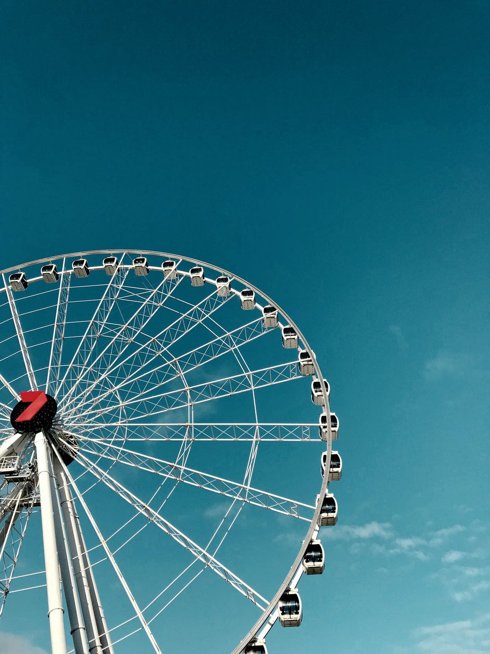 worm's-eye view of ferris wheel