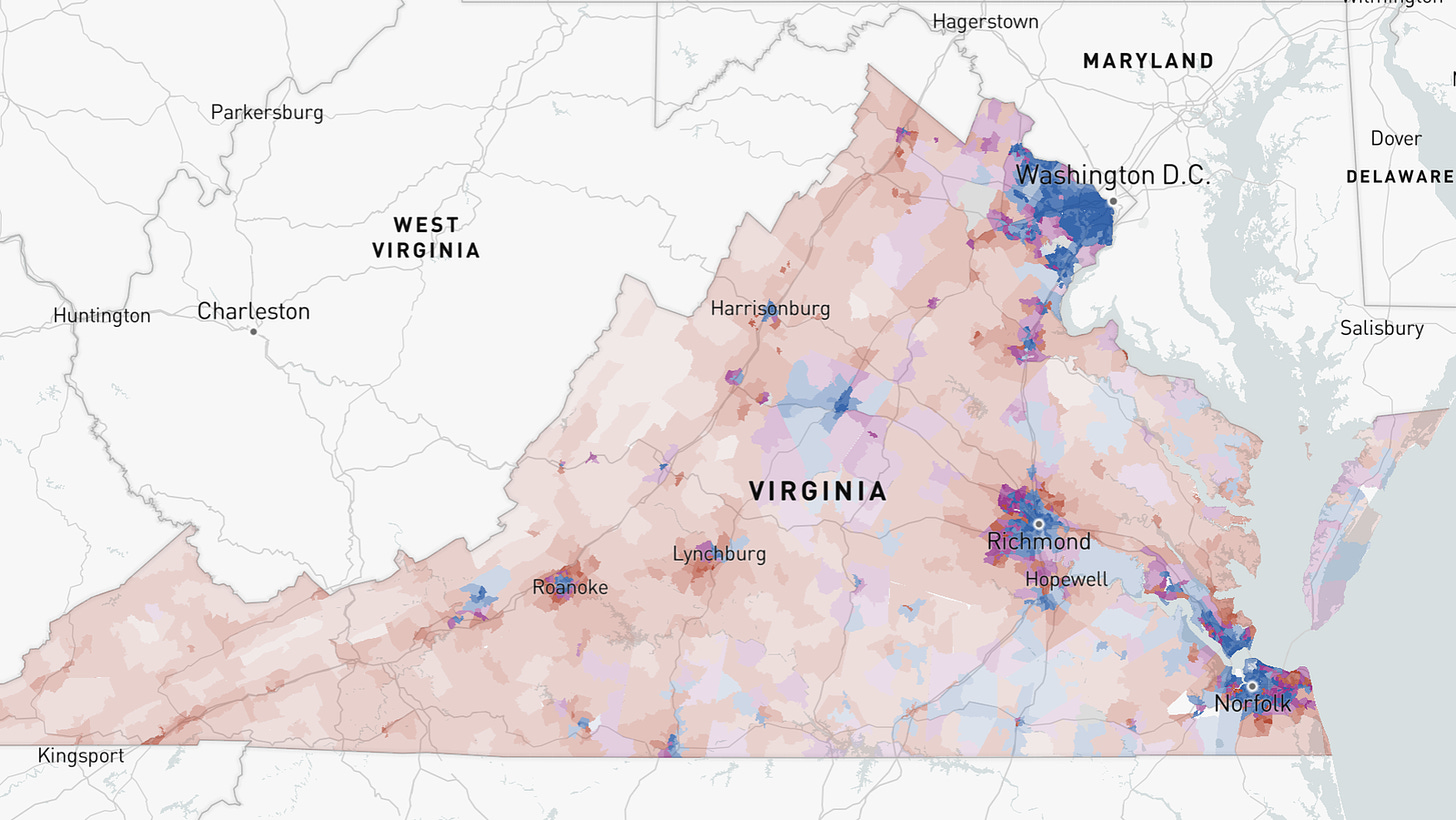 4 Maps Show How Democrats Won the Virginia Governor Race - The New York  Times