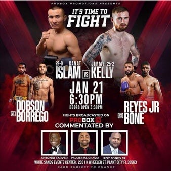 Kanat Islam vs. Jimmy Kelly, It&#39;s Time to Fight | Boxing Bout | Tapology