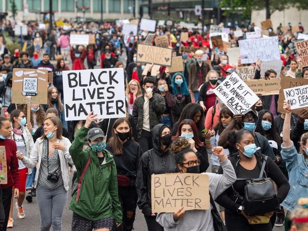 Thousands join Black Lives Matter protest in London after George ...