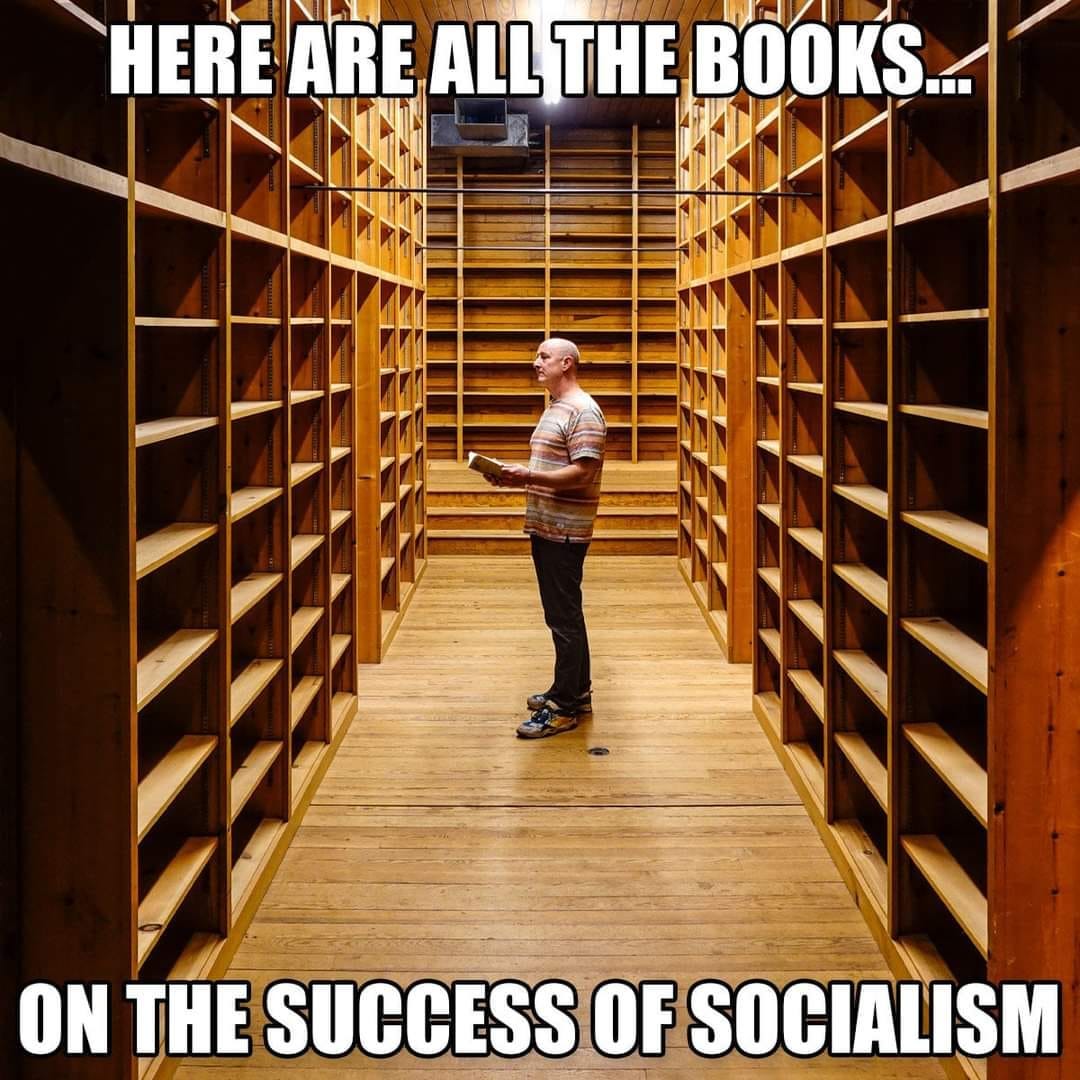 May be an image of text that says 'HERE ARE ALL THE BOOKS. ON THE SUCCESS OF SOCIALISM'
