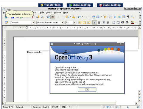 OpenOffice con Ulteo