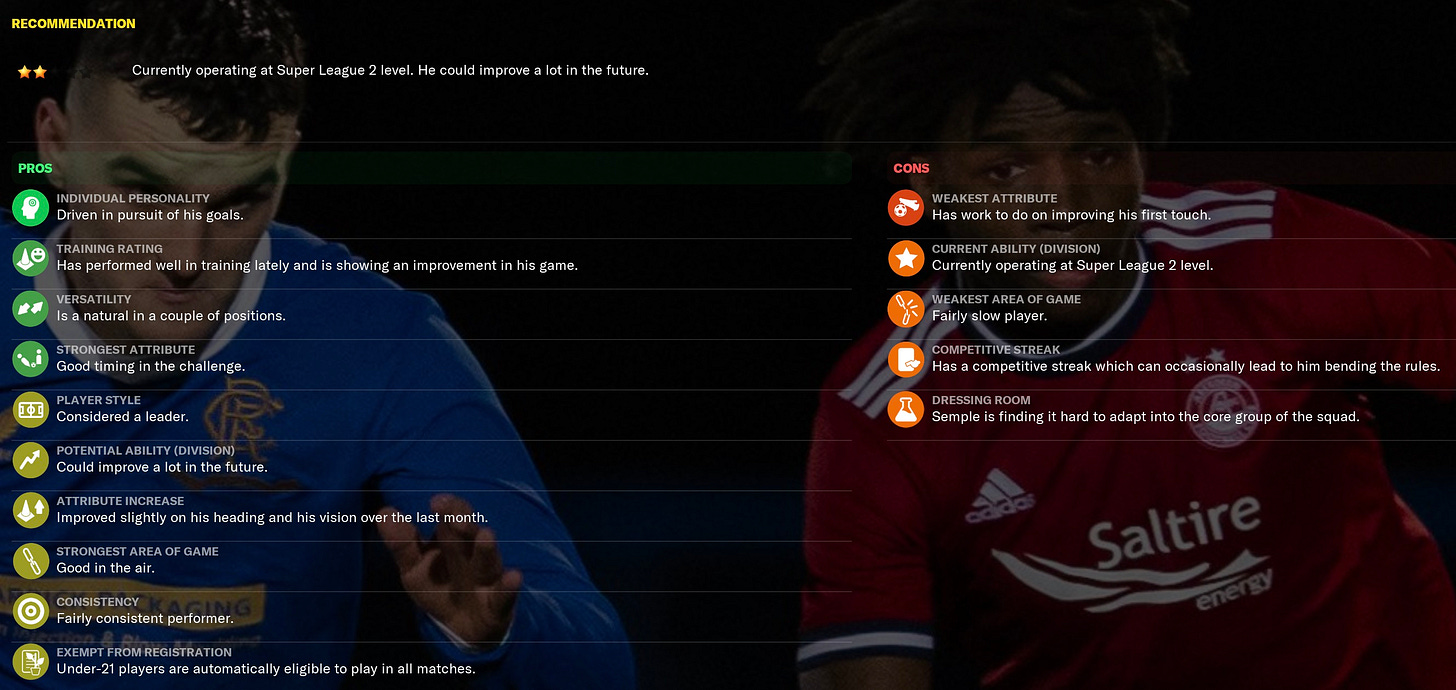 Football Manager 2021 Kyle Semple