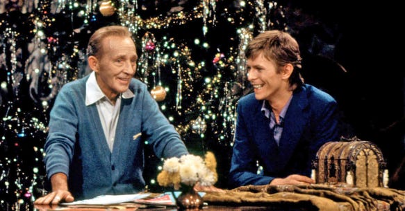 xmas song of the day – “Peace On Earth / Little Drummer Boy” | DAVID BOWIE  & BING CROSBY | 1977 / 1982. | FOREVER YOUNG