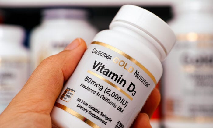 A file photo of a bottle of vitamin D3.  (Ekaterina_Minaeva/Shutterstock)