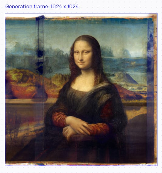 Outpainted Mona Lisa