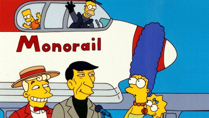 Why 'Marge vs the Monorail' is the best ever episode of 'The Simpsons'