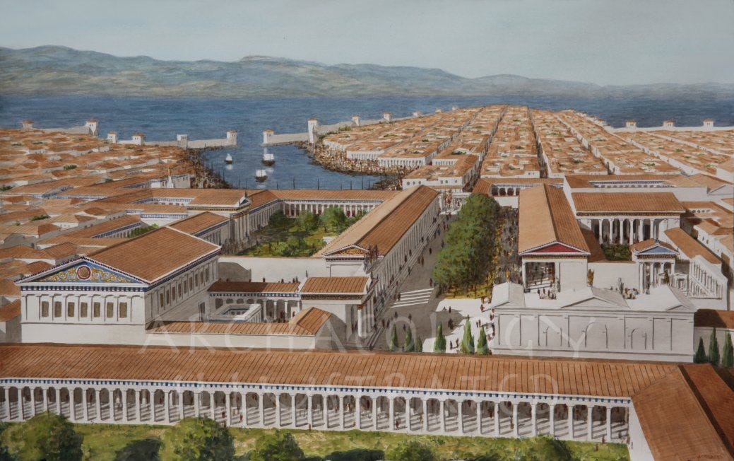 MILETUS, TURKEY ~ Miletus City Center and Harbor, Western Turkey, 2nd  century AD - Archaeology Illustrated | Ancient architecture, Historical  architecture, City