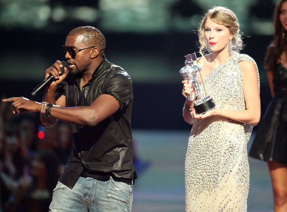 Kanye West infamously crashes Taylor Swift’s MTV VMAs speech in 2009